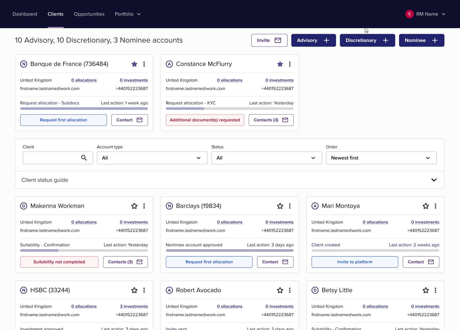 Onboarding KYC backoffice