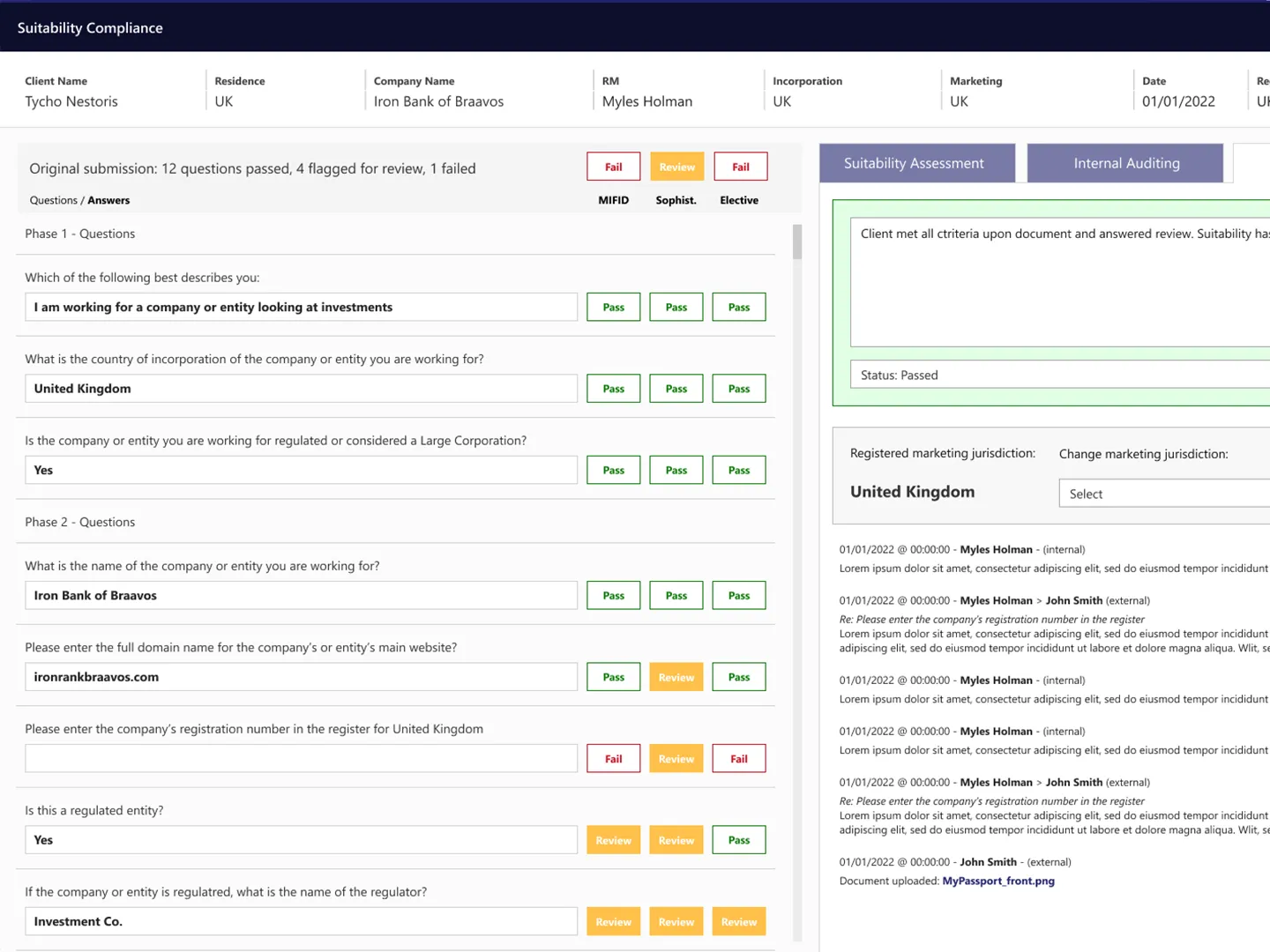 Onboarding KYC backoffice &ndash; mobile-responsive tracker view
