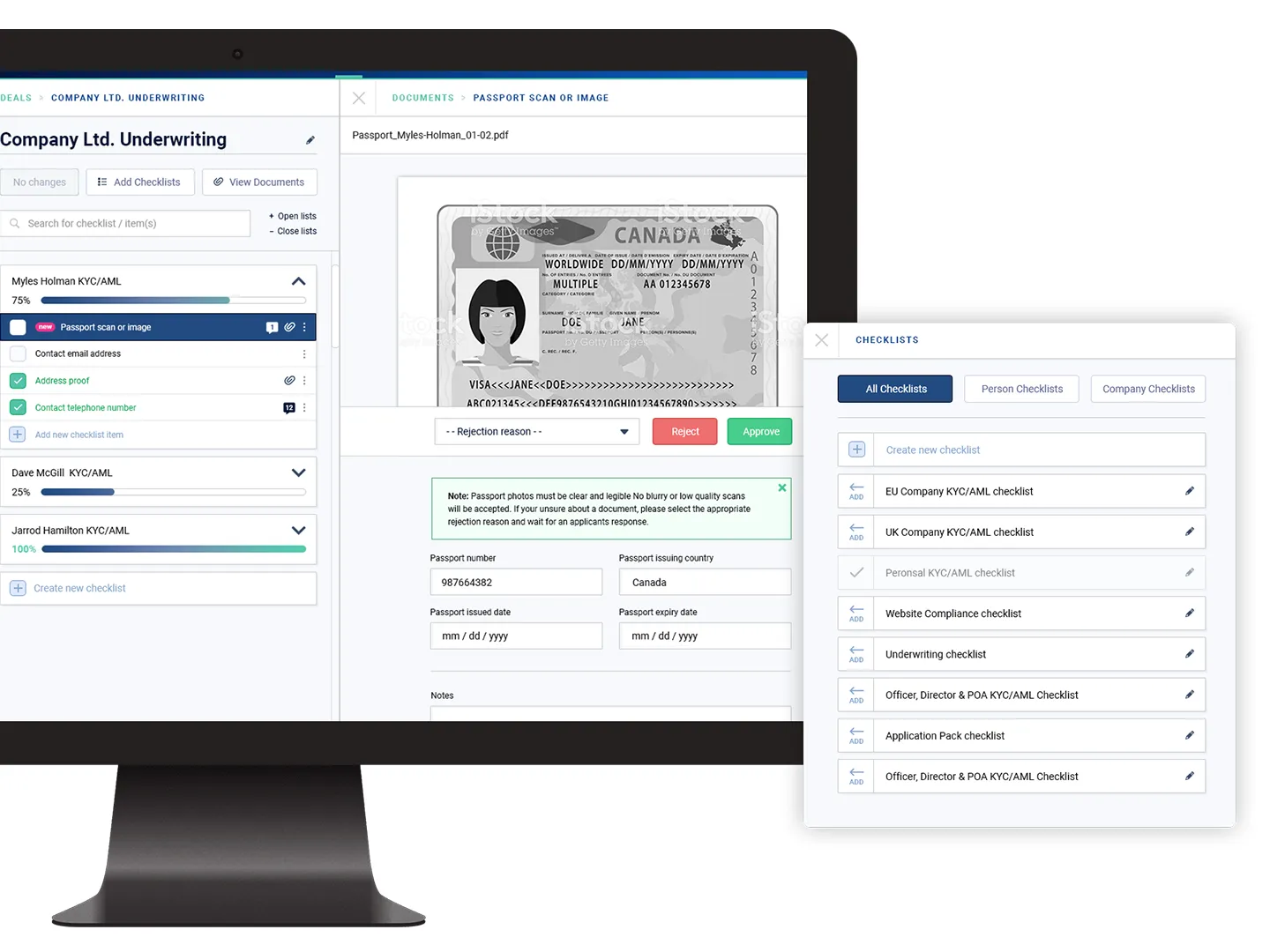 KYC/AML merchant processing &ndash; underwriting workflow detail